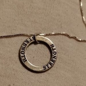 925 Strength Circle Necklace